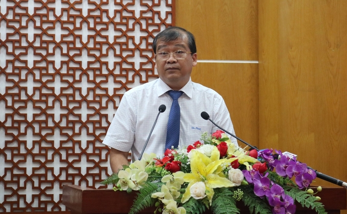 Ông Võ Đức Trong - Phó Chủ tịch UBND tỉnh Tây Ninh - phát biểu tại buổi họp mặt. Ảnh: Trần Trung.