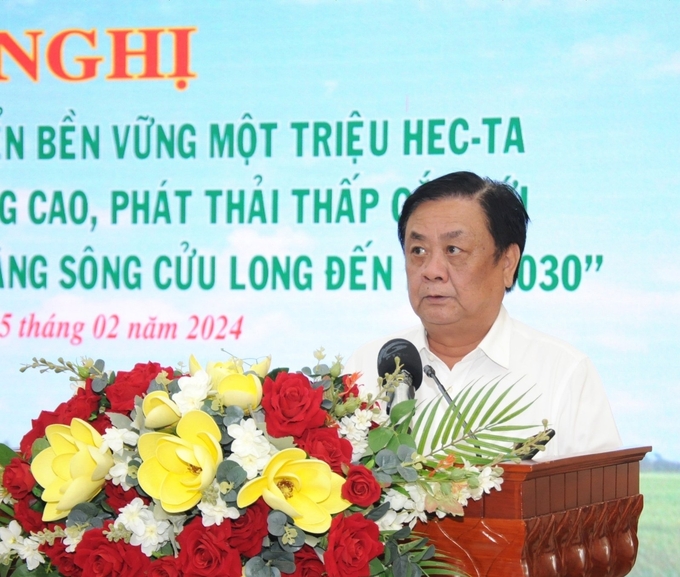 Bộ trưởng Bộ NN-PTNT Lê Minh Hoan phát biểu tại Hội nghị.