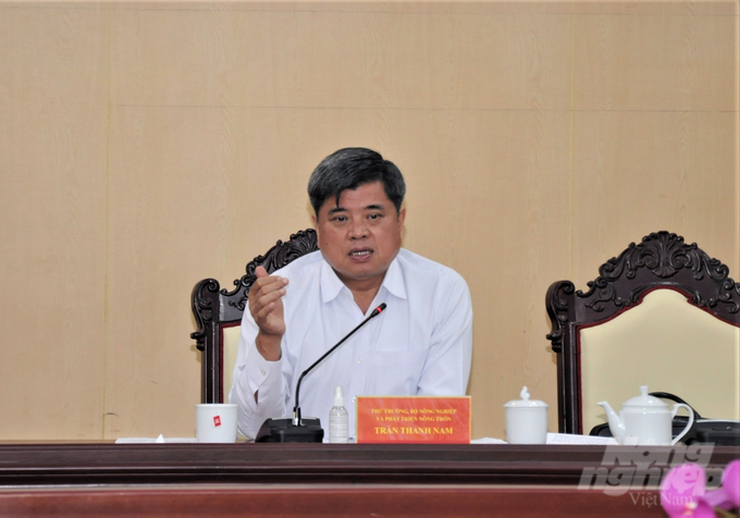 Thứ trưởng Trần Thanh Nam đề nghị các tỉnh  củng cố ngay Ban Quản lý dự án VnSAT trước đây. Ảnh: Trung Chánh.