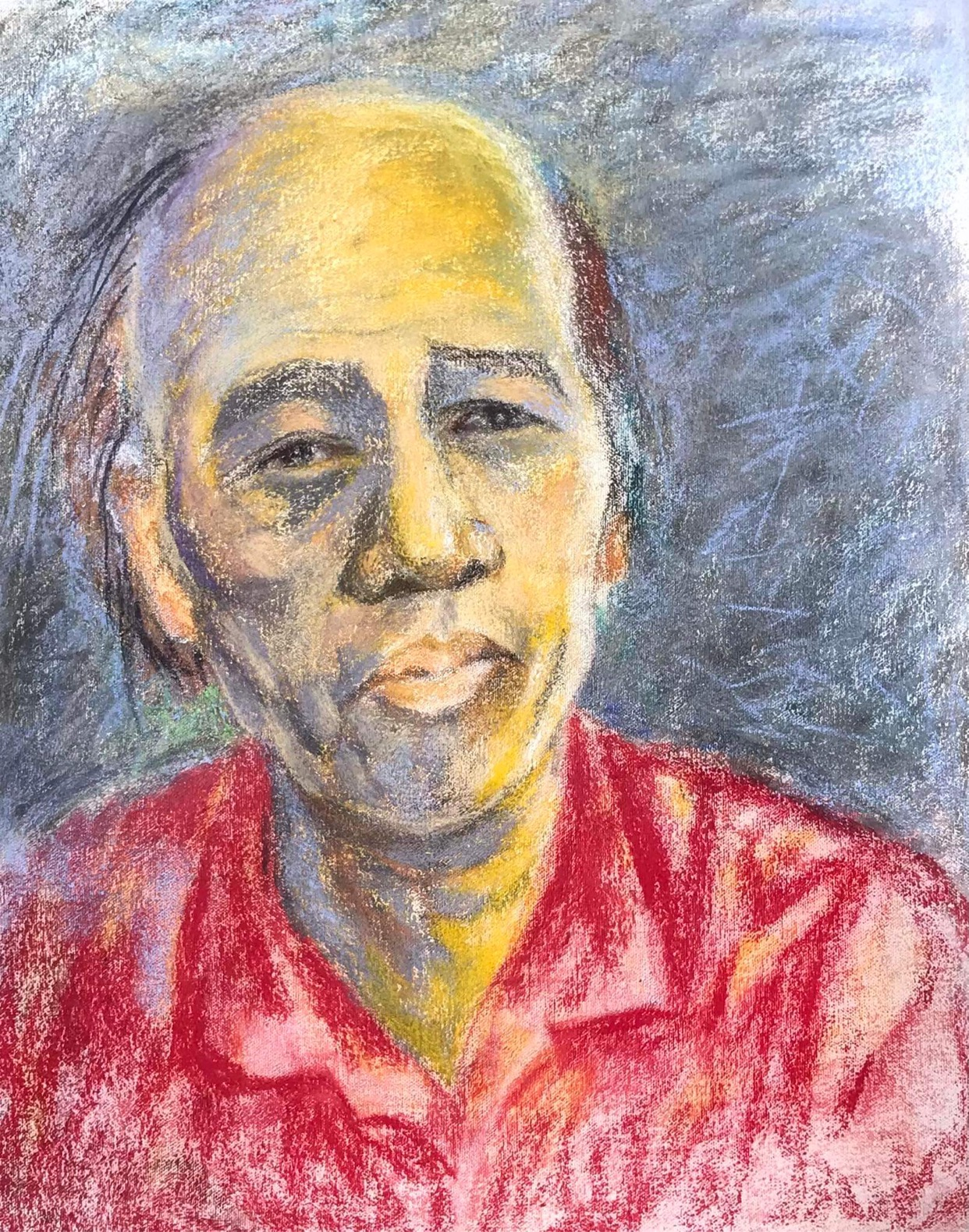 Tranh chân dung nhà văn Tạ Duy Anh của nhà điêu khắc Nguyễn Hồng Hưng.
