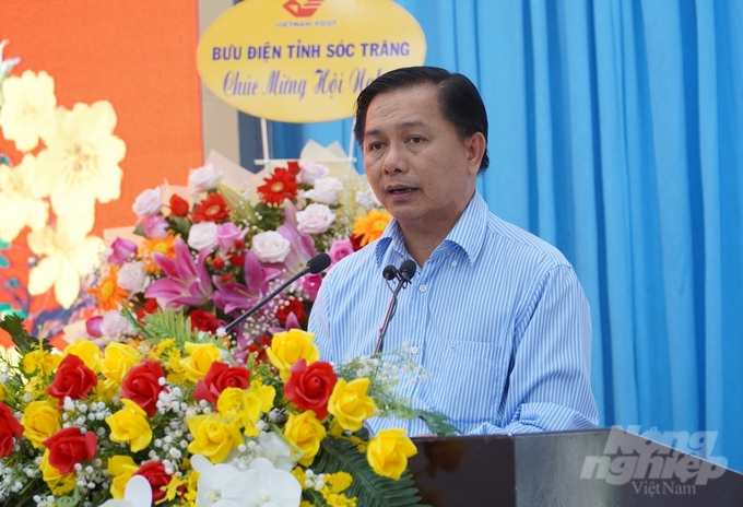 Ông Trần Văn Lâu, Chủ tịch UBND tỉnh Sóc Trăng xác định doanh nghiệp là động lực phát triển kinh tế, với phương châm 'Chính quyền – Doanh nghiệp cùng đồng hành và phát triển'. Ảnh: Kim Anh.