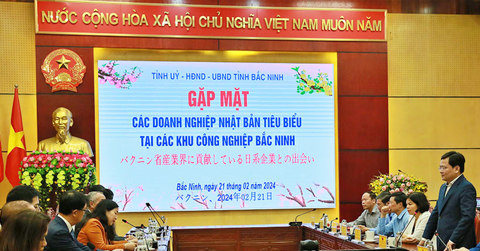 Bắc Ninh tổ chức gặp mặt các doanh nghiệp Nhật Bản tiêu biểu tại khu công nghiệp của tỉnh.