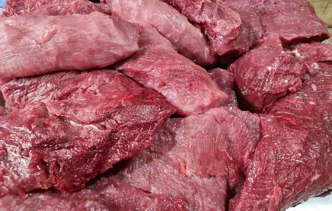 Để làm ra những mẻ thịt bò giàng ưng ý nhất phải tuân thủ chặt chẽ các bước, đặc biệt là chất lượng đầu vào. Ảnh: Việt Khánh.
