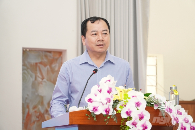 Ông Trần Đình Luân, Cục trưởng Cục Thủy sản cam kết, thực hiện kiểm tra lại các vùng sản xuất giống trọng điểm trên cả nước. Ảnh: Kim Anh.