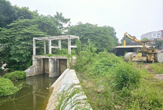 Dự án Cải tạo, nâng cấp và nối dài sông Cà Lồ Cụt đến trạm bơm tiêu Nguyệt Đức ở tỉnh Vĩnh Phúc. Ảnh: NNVN.