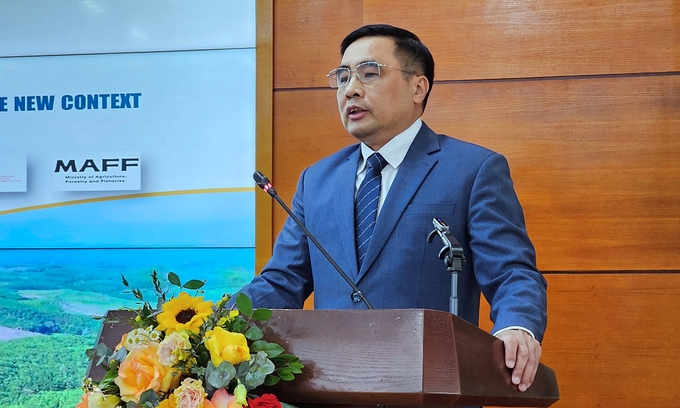 Thứ trưởng Nguyễn Quốc Trị đánh giá cao tiềm năng của thị trường tín chỉ các bon. Ảnh: Bảo Thắng.