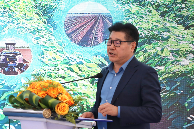 Ông Lê Quốc Thanh, Giám đốc Trung tâm Khuyến nông Quốc gia phát biểu tại hội thảo. Ảnh: Đăng Lâm.