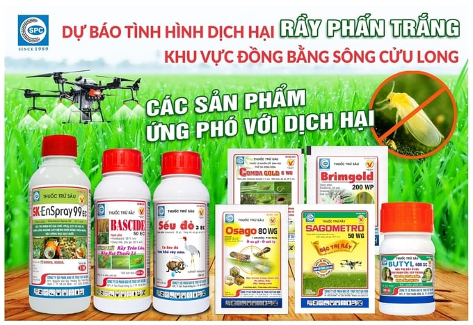 Bộ sản phẩm phòng trị hiệu quả rầy phấn trắng hại lúa của Công ty CP BVTV Sài Gòn - SPC.