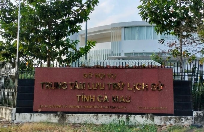 Trung tâm lưu trữ lịch sử tỉnh Cà Mau. Ảnh: TNO.
