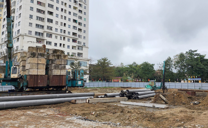 Công trình Trung tâm điện ảnh đa chức năng ở phường Quang Trung không có giấy phép xây dựng. 