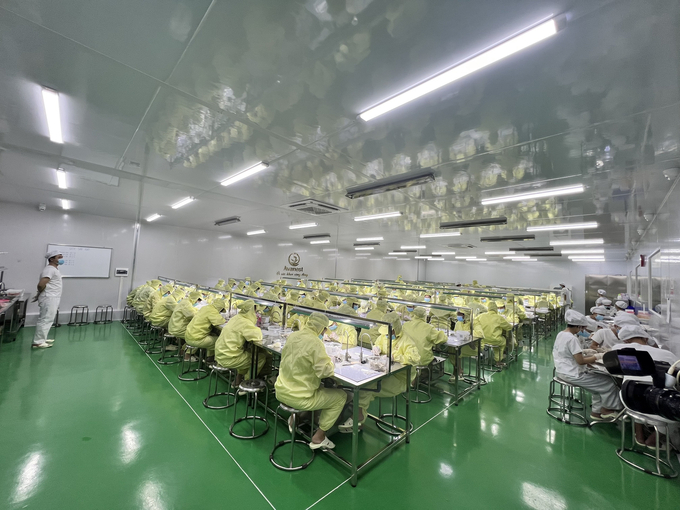 Sản phẩm tổ yến được sản xuất trong nhà máy đạt chuẩn GMP với những tiêu chuẩn khắt khe từ phía đối tác. Ảnh: Đức Chung.