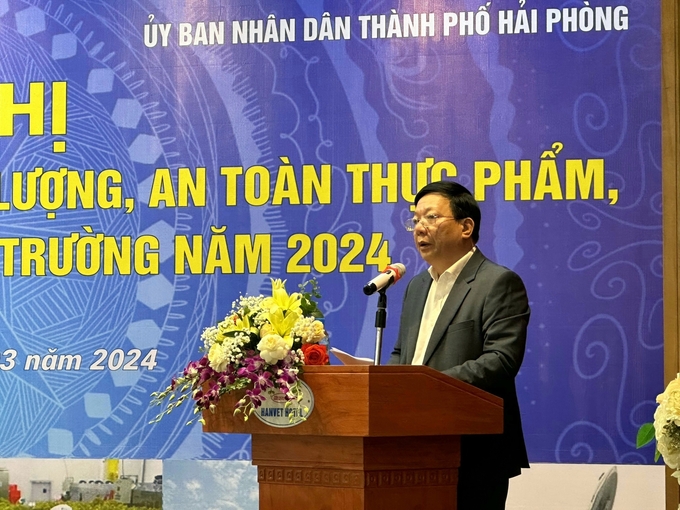 Ông Nguyễn Đức Thọ - Phó Chủ tịch UBND TP Hải Phòng, đồng chủ trì hội nghị. Ảnh: CTV