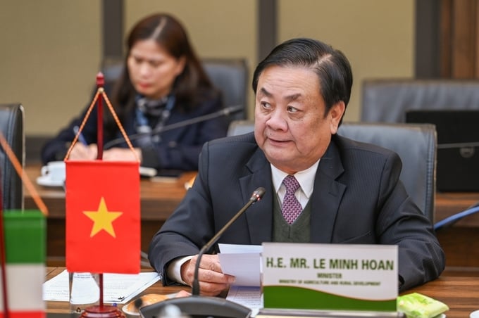 Bộ trưởng Lê Minh Hoan mong Việt Nam sẽ nhận hỗ trợ kỹ thuật về quản lý chất lượng an toàn thực phẩm từ Italy.