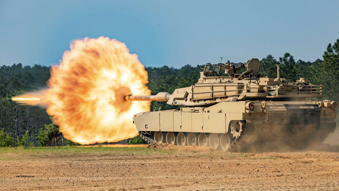 Một chiếc M1 Abrams khai hỏa trong một cuộc thi đấu ở Fort Benning hồi năm 2022. Ảnh: US Army.