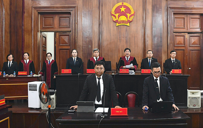 Phiên tòa do thẩm phán Phạm Lương Toản (Chánh tòa Hình sự TAND TP.HCM) làm chủ tọa. Ảnh: HT.