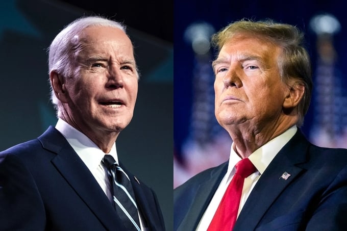 Đương kim Tổng thống Mỹ Joe Biden (trái) và cựu Tổng thống Donald Trump (phải). Ảnh: NBC.