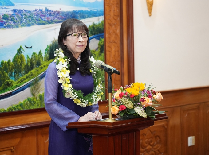 Bà Kazuyo Watanabe, Chủ tịch Liên đoàn Chăm sóc trẻ em châu Á - Nhật Bản có nhiều nỗ lực trong việc hỗ trợ các trẻ em bị ung thư. Ảnh: TTH.