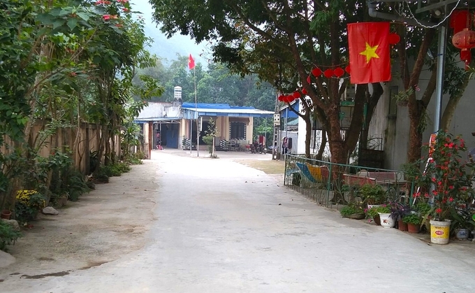 Một đoạn đường rộng 6m tại xóm Chuối, xã Ký Phú. Ảnh: Quang Linh.