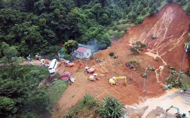 Landslide in Bao Loc (Lam Dong province). Photo: VGP.