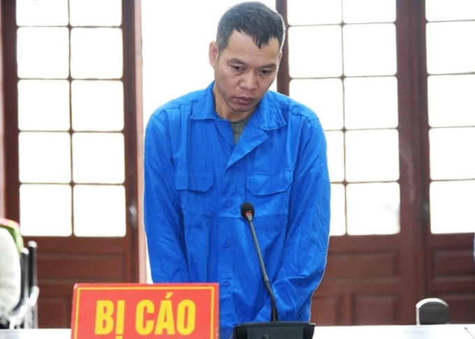 Bị cáo Nông Văn Nam tại phiên toà xét xử. Ảnh: Trọng Tài.