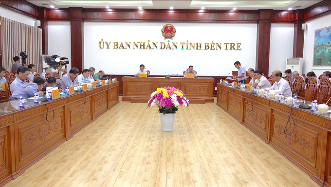 Đoàn công tác của Bộ NN-PTNT làm việc với tỉnh Bến Tre. Ảnh: Minh Đảm.