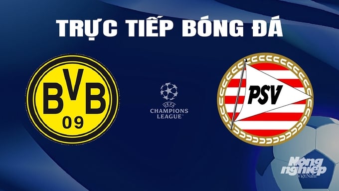 Trực tiếp bóng đá Cúp C1 Châu Âu giữa Dortmund vs PSV hôm nay 14/3/2024
