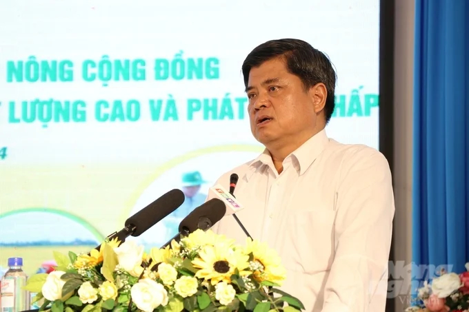 Deputy Minister of Agriculture and Rural Development, Tran Thanh Nam, delivered remarks at the conference. Photo: HT.