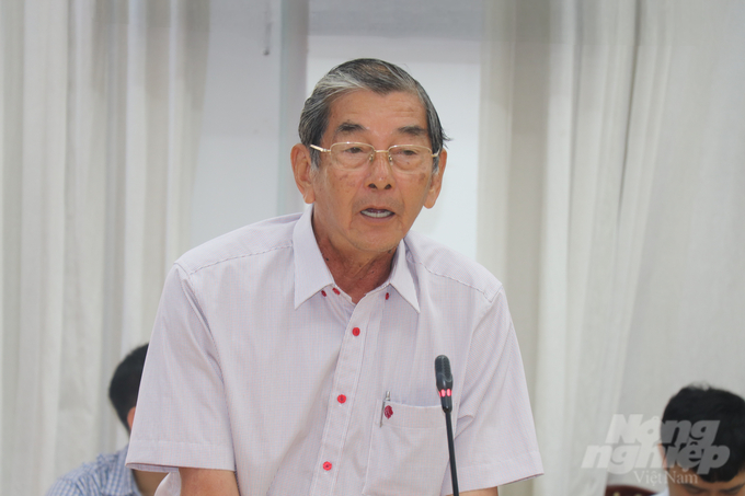 Kỹ sư Hồ Quang Cua chia sẻ chặng đường đầy khó khăn để bảo hộ thương hiệu Gạo ST25. Ảnh: Kim Anh.