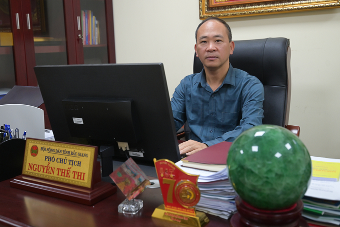 Ông Nguyễn Thế Thi, Phó Chủ tịch Hội Nông dân tỉnh Bắc Giang. Ảnh: Tùng Đinh.