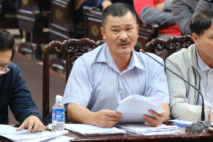 Ông Nguyễn Văn Cương - công dân vừa được Chủ tịch tỉnh Nam Định tiếp công dân vào chiều 19/3 vừa qua. Ảnh: Kiên Trung.