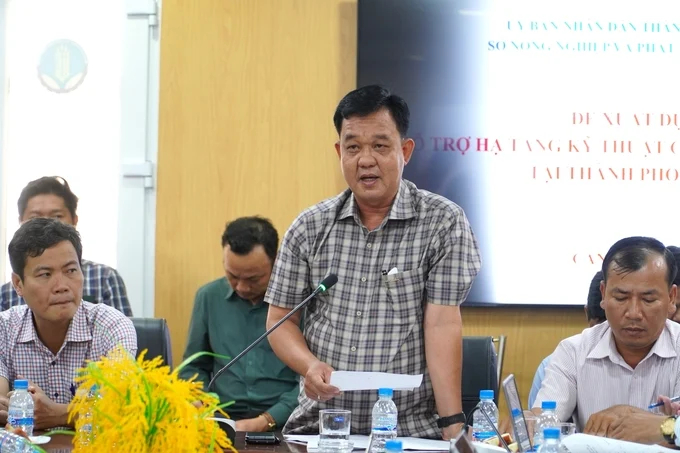 Mr. Huynh Ngoc Nha, Director of the Department of Agriculture and Rural Development of Soc Trang province, highlighted that the locality has established an agricultural extension system up to the commune level. Photo: Kim Anh.