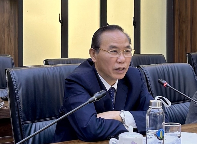 Thứ trưởng Phùng Đức Tiến cho biết ngành nông nghiệp Việt Nam đánh giá cao kết quả hợp tác với IAEA. Ảnh: Linh Linh.