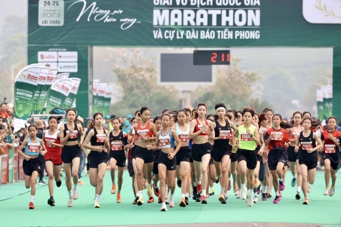 Giải Tiền Phong Marathon năm 2024 sẽ quy tụ gần 12.000 vận động viên chuyên và không chuyên tham gia. Ảnh minh họa.