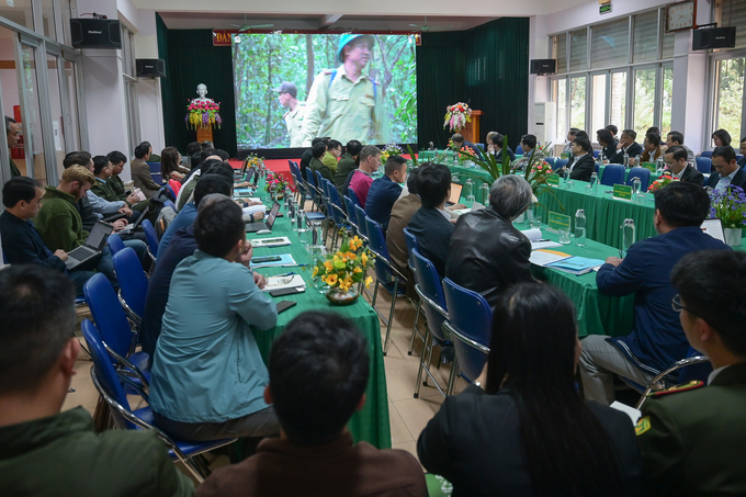 Consultation conference on eco-tourism project organized by Cuc Phuong National Park on the morning of March 21. Photo: Tung Dinh.