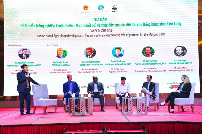 Panel Discussion 'Nature-based agriculture development - The connection and promoting roles of partners for the Mekong Delta' within the framework of the Conference.
