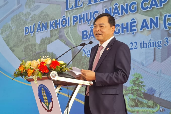 Thứ trưởng Nguyễn Hoàng Hiệp khẳng định các bên liên quan đã cùng nhau nỗ lực, vượt qua khó khăn để hoàn thành dự án đúng tiến độ. Ảnh: Việt Khánh.