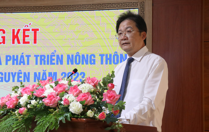 Ông Nguyễn Hoài Dương, Giám đốc Sở NN-PTNT tỉnh Đắk Lắk phát biểu khai mại hội nghị. Ảnh: Quang Yên.