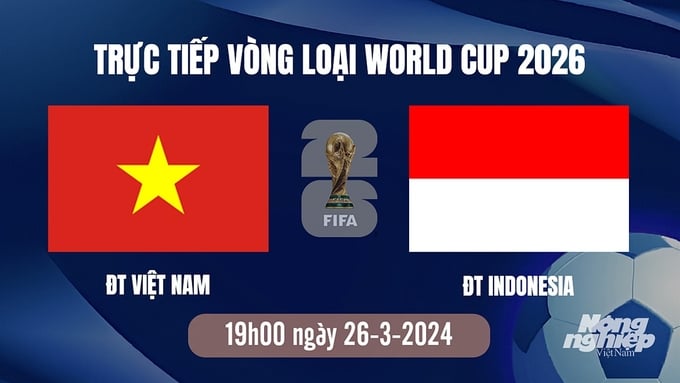 Trực tiếp bóng đá tại vòng loại World Cup giữa Việt Nam vs Indonesia hôm nay 26/3/2024