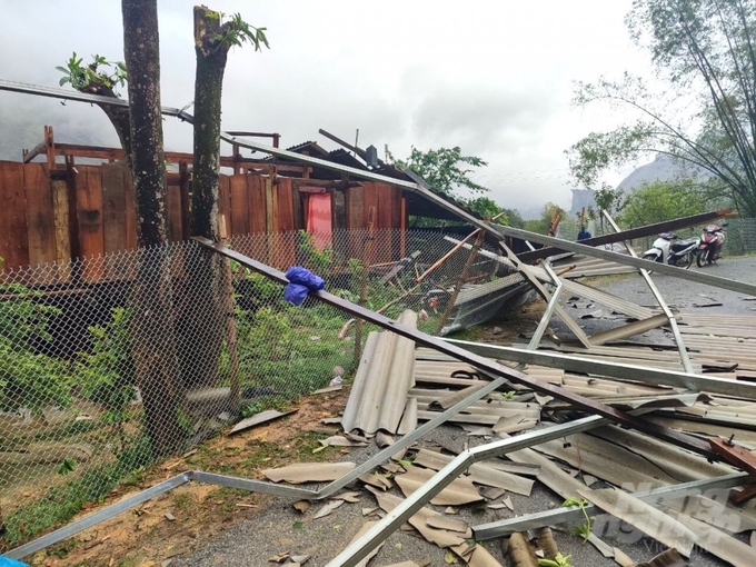 174 nhà dân ở Hà Giang bị đổ sập, hư hỏng do thiên tai gây ra. Ảnh: Nguyễn Quân.