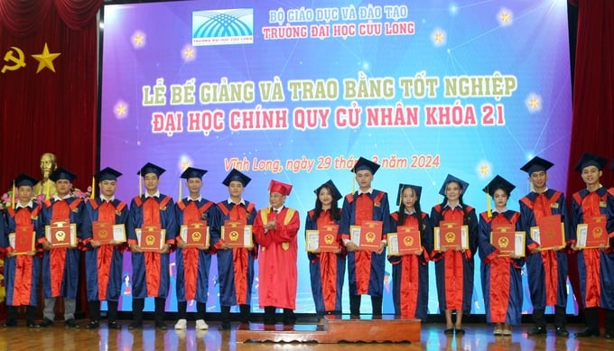 Lễ tốt nghiệp diễn ra sáng 29/3 tại Trường Đại học Cửu Long.