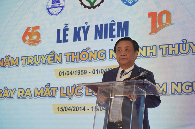 Bộ trưởng Bộ NN-PTNT Lê Minh Hoan chia sẻ: Phía trước chúng ta là 'hải trình' hướng đến mục tiêu: Vì một nền thủy sản 'minh bạch, trách nhiệm, bền vững và hội nhập'. Ảnh: Hồng Thắm.