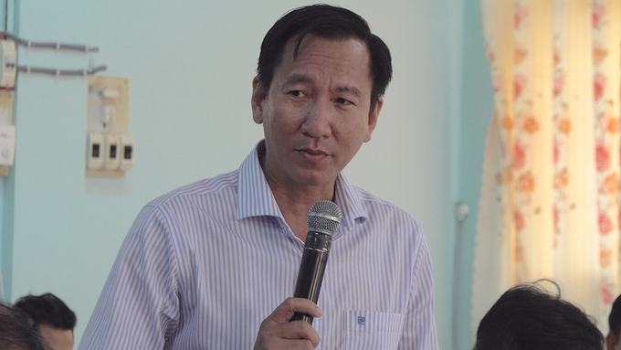 Giám đốc Sở NN-PTNT tỉnh Hậu Giang Ngô Minh Long phát biểu đóng góp ý kiến tại hội nghị. Ảnh: Minh Đảm.
