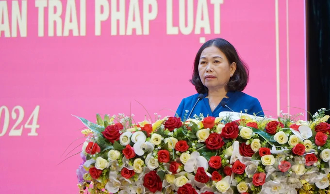 Ms. Nguyen Thi Yen - Permanent Deputy Secretary of Ba Ria - Vung Tau Provincial Party Committee. Photo: Le Binh.