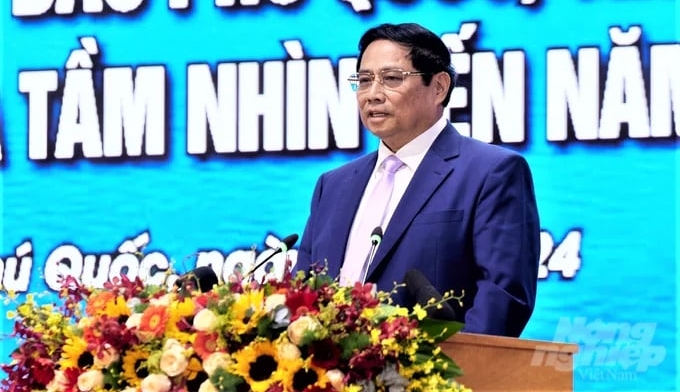 Prime Minister Pham Minh Chinh spoke at the conference. Photo: Trung Chanh.