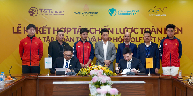Tập đoàn T&T Group ký kết hợp tác chiến lược toàn diện với Hiệp hội Golf Việt Nam. Ảnh: T&T Group.