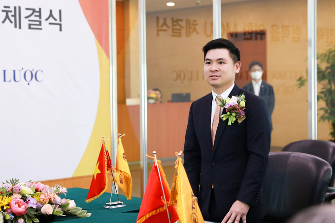 Ông Đỗ Vinh Quang, Phó Chủ tịch HĐQT, Phó TGĐ T&T Group phát biểu tại lễ ký kết hợp tác chiến lược. Ảnh: T&T Group.