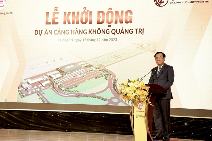Ông Võ Văn Hưng, Phó Bí thư Tỉnh ủy, Chủ tịch UBND tỉnh Quảng Trị phát biểu tại sự kiện. Ảnh: T&T Group.