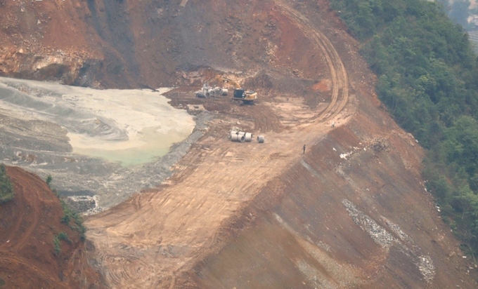 Khu vực mỏ khai thác của Công ty cổ phần Thịnh Đạt.