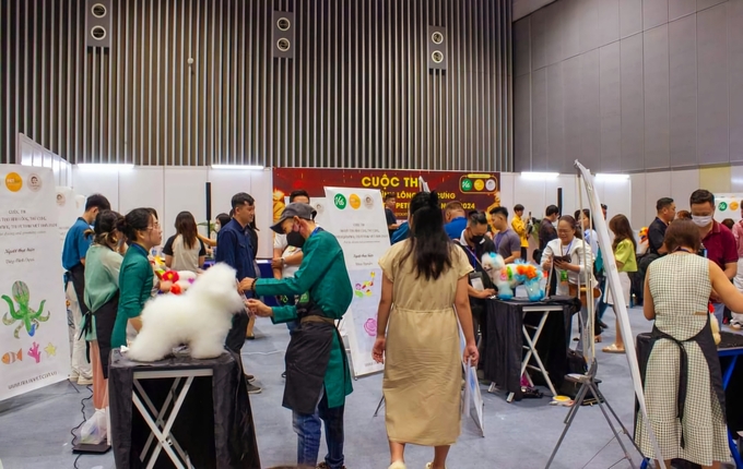 Triển lãm Petfair Vietnam 2024 diễn ra tại Trung tâm hội chợ và triển lãm Sài Gòn (quận 7, TP.HCM). Ảnh: MS.