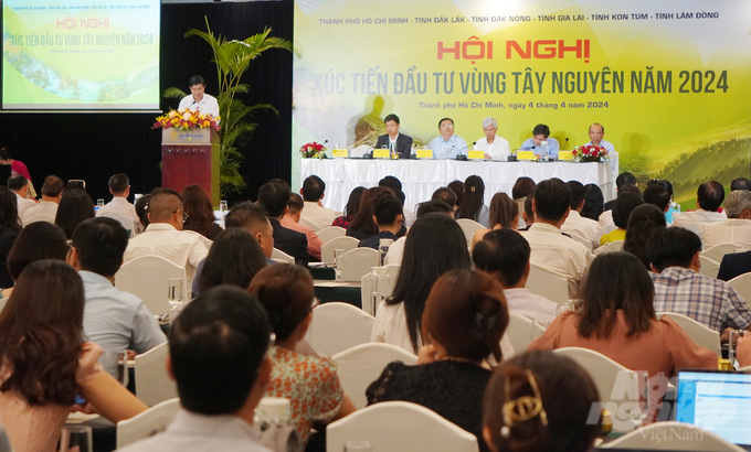 Hội nghị Xúc tiến đầu tư vùng Tây Nguyên năm 2024. Ảnh: Nguyễn Thủy.